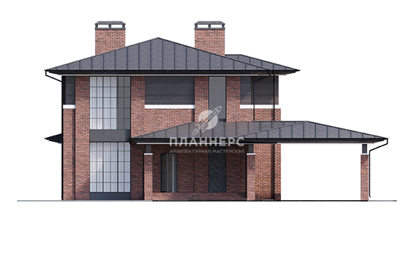 Проект дома Планнерс 109-350-2ГП фасад