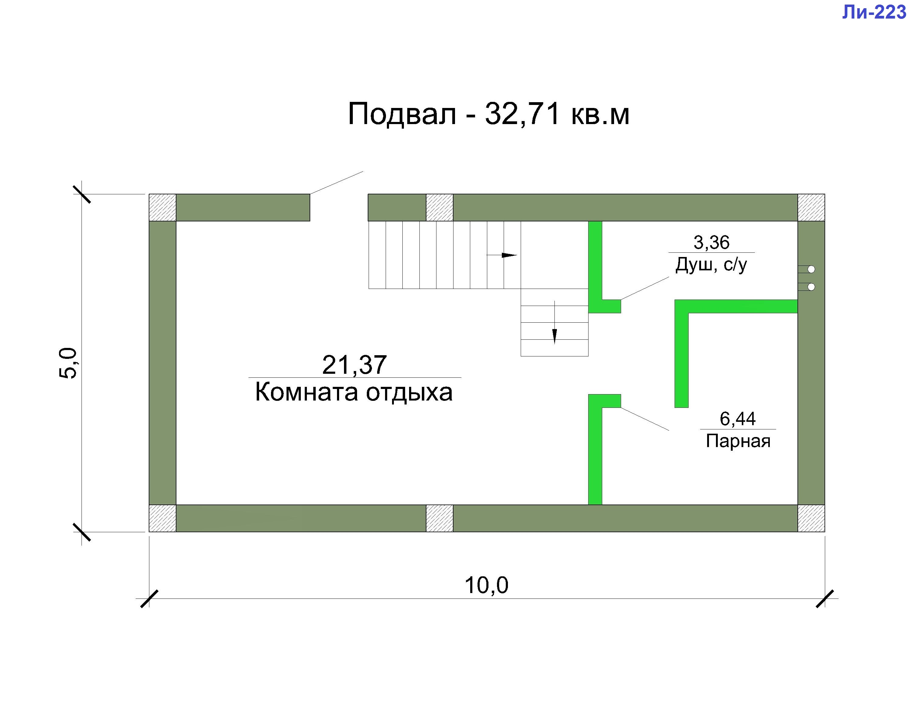 Проект дома 160 кв.м // Артикул Ли-223 план