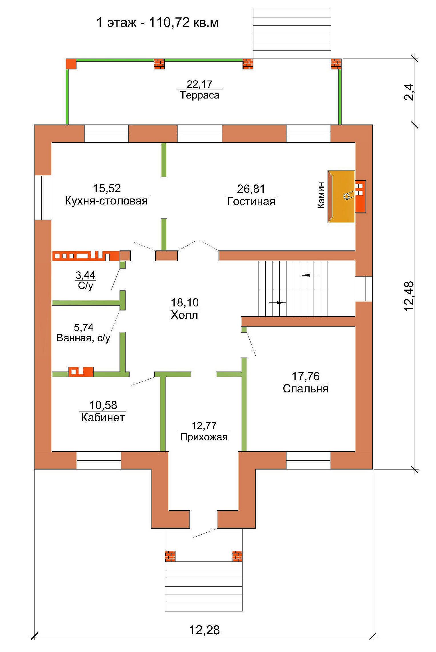 Готовый проект дома 329 кв.м // Артикул МА-233 план
