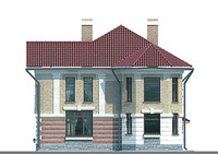 Проект бетонного дома 51-97 фасад