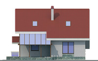 Проект бетонного дома 52-00 фасад