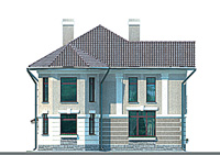 Проект бетонного дома 52-12 фасад