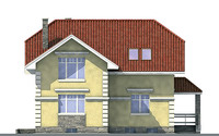 Проект бетонного дома 52-31 фасад