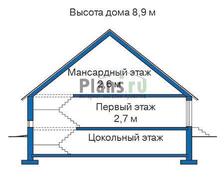 Проект бетонного дома 52-31 план
