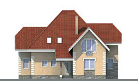 Проект бетонного дома 52-32 фасад