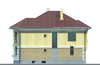 Проект бетонного дома 52-36 фасад