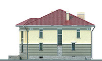 Проект бетонного дома 52-37 фасад