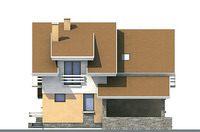 Проект бетонного дома 52-39 фасад