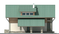 Проект бетонного дома 52-42 фасад