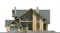 Проект бетонного дома 52-46 фасад