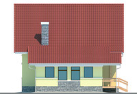 Проект бетонного дома 53-02 фасад