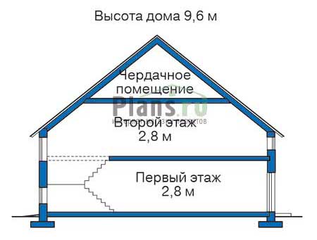 Проект бетонного дома 53-22 план