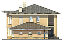Проект бетонного дома 53-25 фасад