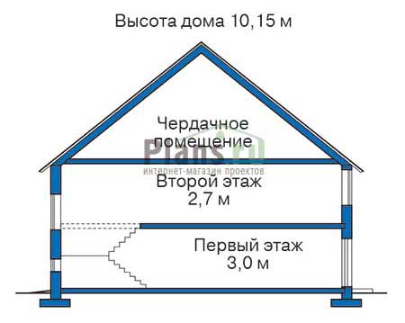 Проект бетонного дома 53-31 план