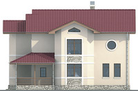 Проект бетонного дома 53-38 фасад