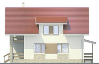 Проект бетонного дома 53-39 фасад