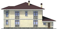 Проект бетонного дома 53-45 фасад
