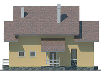 Проект бетонного дома 53-48 фасад