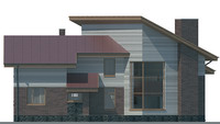 Проект бетонного дома 53-54 фасад