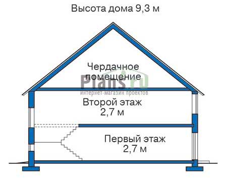 Проект бетонного дома 53-54 план