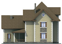 Проект бетонного дома 53-76 фасад
