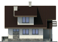Проект бетонного дома 53-84 фасад