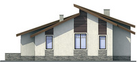 Проект бетонного дома 53-88 фасад