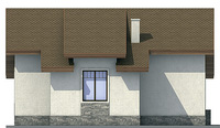 Проект бетонного дома 53-88 фасад