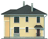 Проект бетонного дома 53-91 фасад