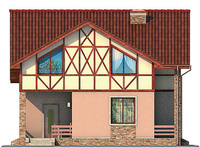 Проект бетонного дома 53-99 фасад