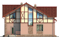 Проект бетонного дома 53-99 фасад