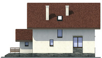 Проект бетонного дома 54-06 фасад