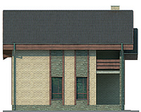 Проект бетонного дома 54-14 фасад