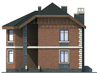 Проект бетонного дома 54-19 фасад