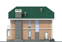 Проект бетонного дома 54-20 фасад
