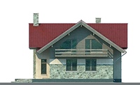 Проект бетонного дома 54-28 фасад