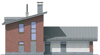 Проект бетонного дома 54-31 фасад