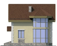 Проект бетонного дома 54-35 фасад