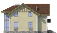 Проект бетонного дома 54-35 фасад
