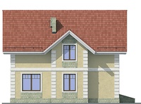 Проект бетонного дома 54-37 фасад