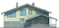Проект бетонного дома 54-44 фасад