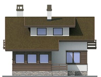 Проект бетонного дома 54-72 фасад