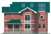 Проект бетонного дома 54-89 фасад