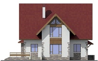 Проект бетонного дома 55-15 фасад