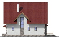 Проект бетонного дома 55-15 фасад
