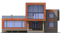 Проект бетонного дома 55-33 фасад