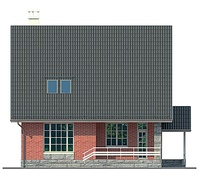 Проект бетонного дома 55-34 фасад