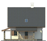 Проект бетонного дома 55-40 фасад