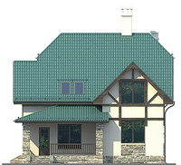 Проект бетонного дома 55-41 фасад