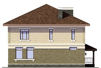 Проект бетонного дома 55-55 фасад